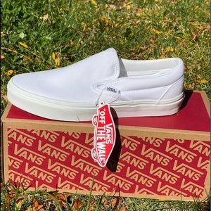 White Slip-on Vans